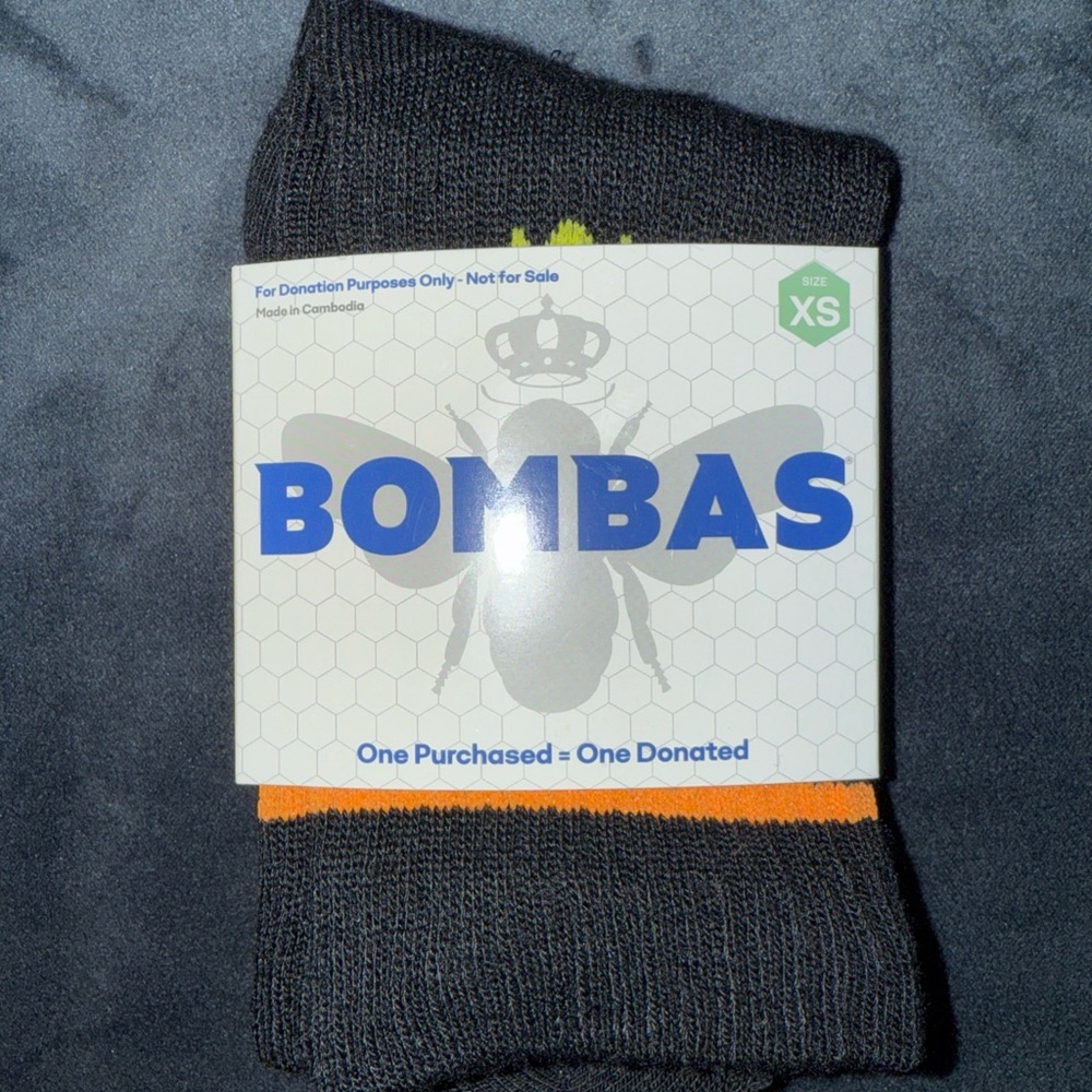 Bombas Athletic Socks in Black and Orange